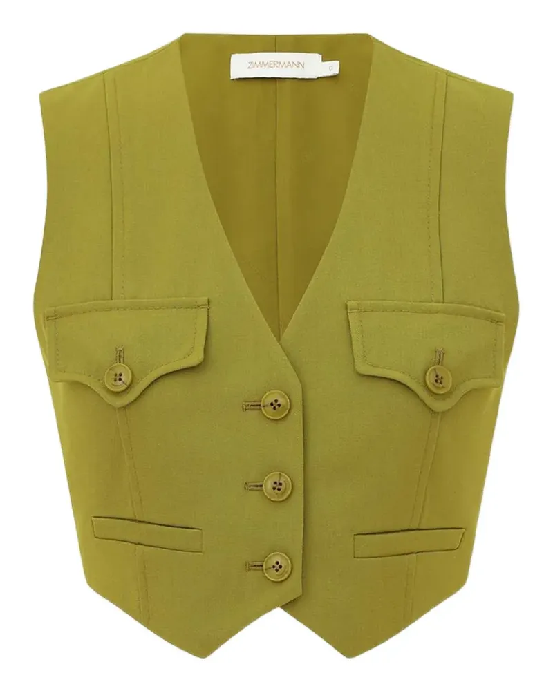 Zimmermann button-fastening multi-pocket waistcoat - Grün Grün