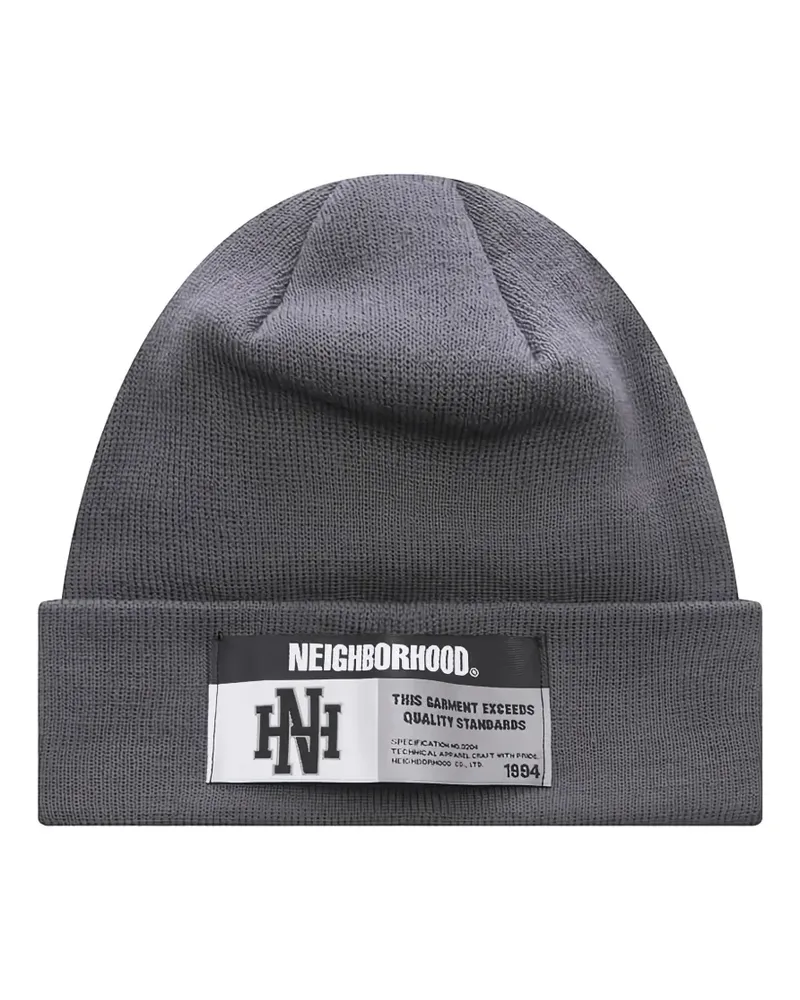 Neighborhood label detail beanie - Grau Grau