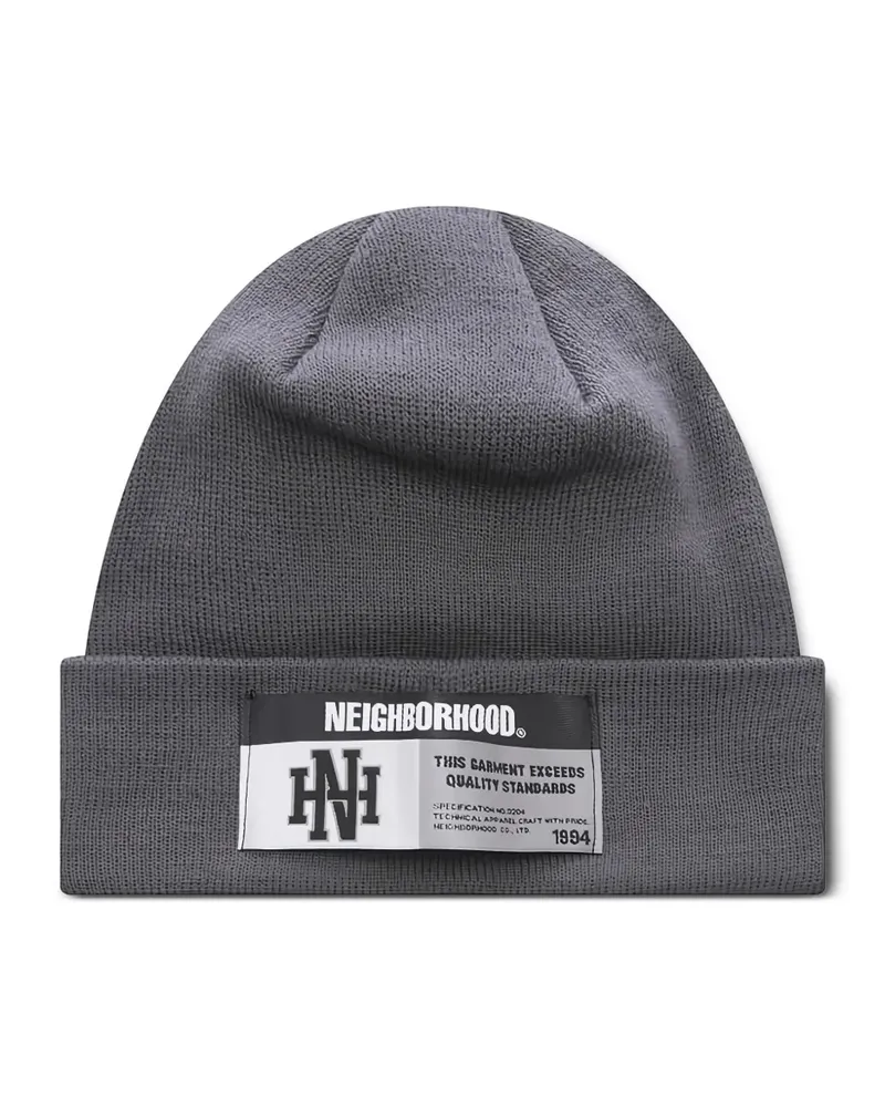 Neighborhood label detail beanie - Grau Grau