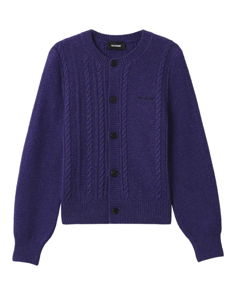 WE 11 DONE cable-knit cardigan - Violett Violett