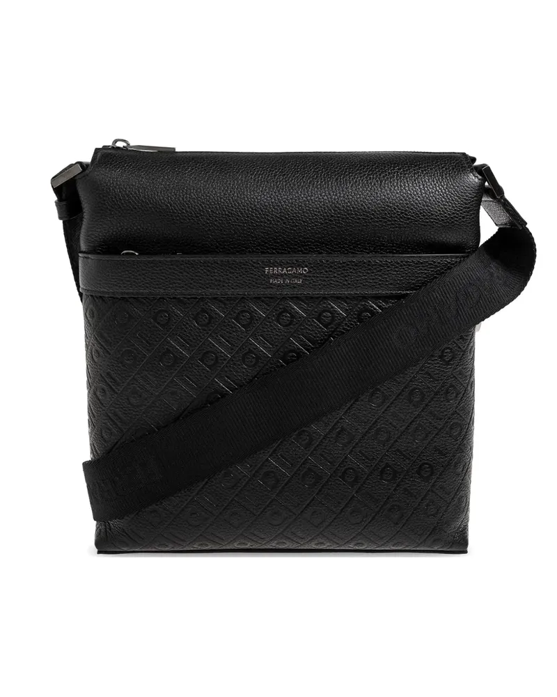 Ferragamo embossed Gancini-pattern tote bag - Schwarz Schwarz