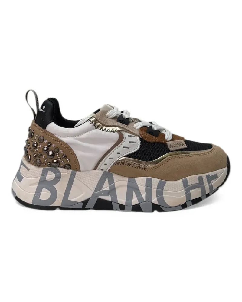 Voile Blanche Club105 studded chunky sneakers - Nude Nude