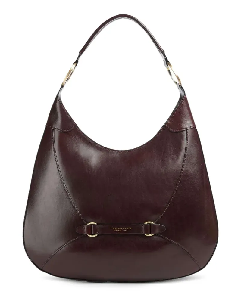 The Bridge Große Isabella Schultertasche mit Ringdetail - Braun Braun