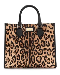 Dolce & Gabbana Shopper mit Leoparden-Print Braun