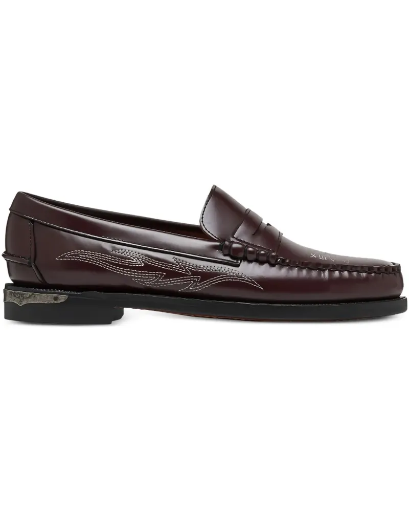 Sebago Dan El Paso Loafer mit Stickerei - Braun Braun