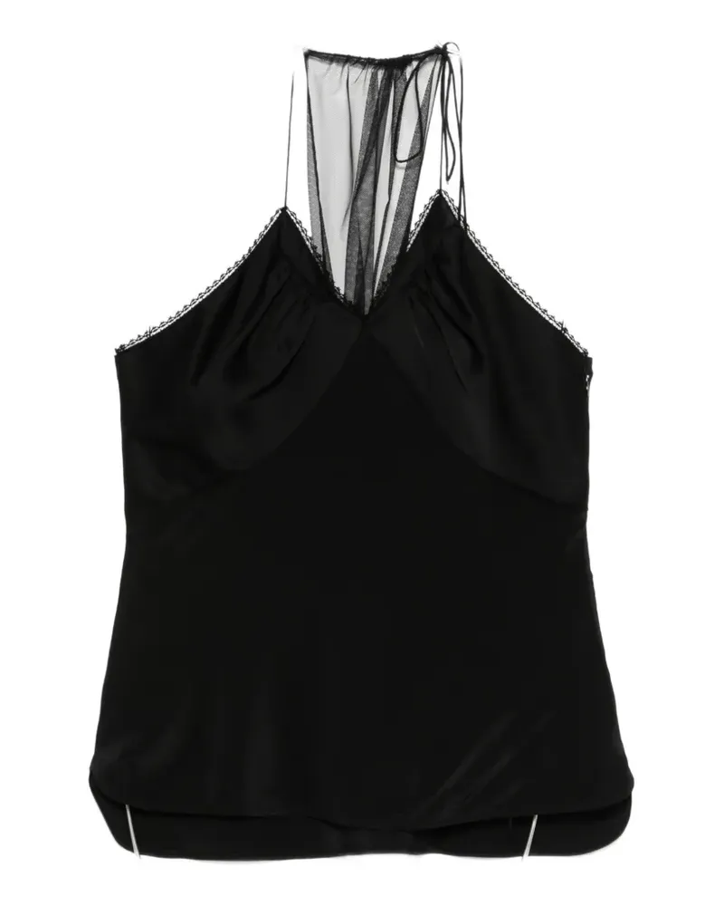Victoria Beckham gathered halterneck top - Schwarz Schwarz