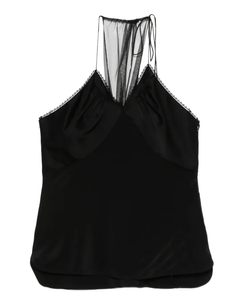 Victoria Beckham gathered halterneck top - Schwarz Schwarz