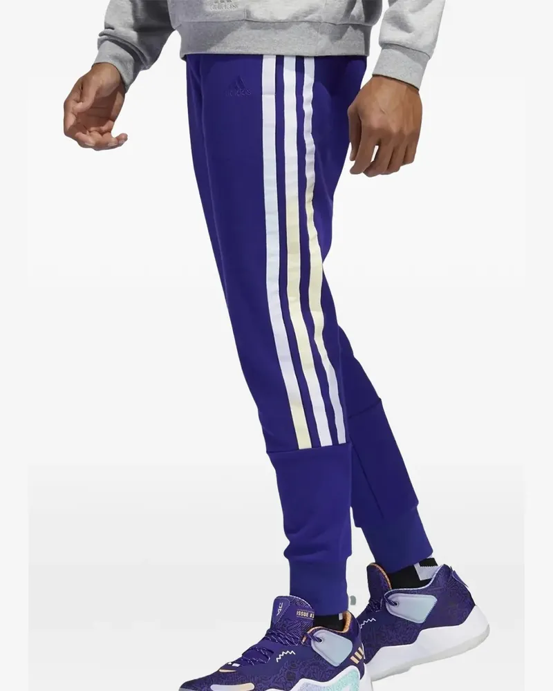 adidas Gestreifte Donovan Mitchell Jogginghose - Violett Violett