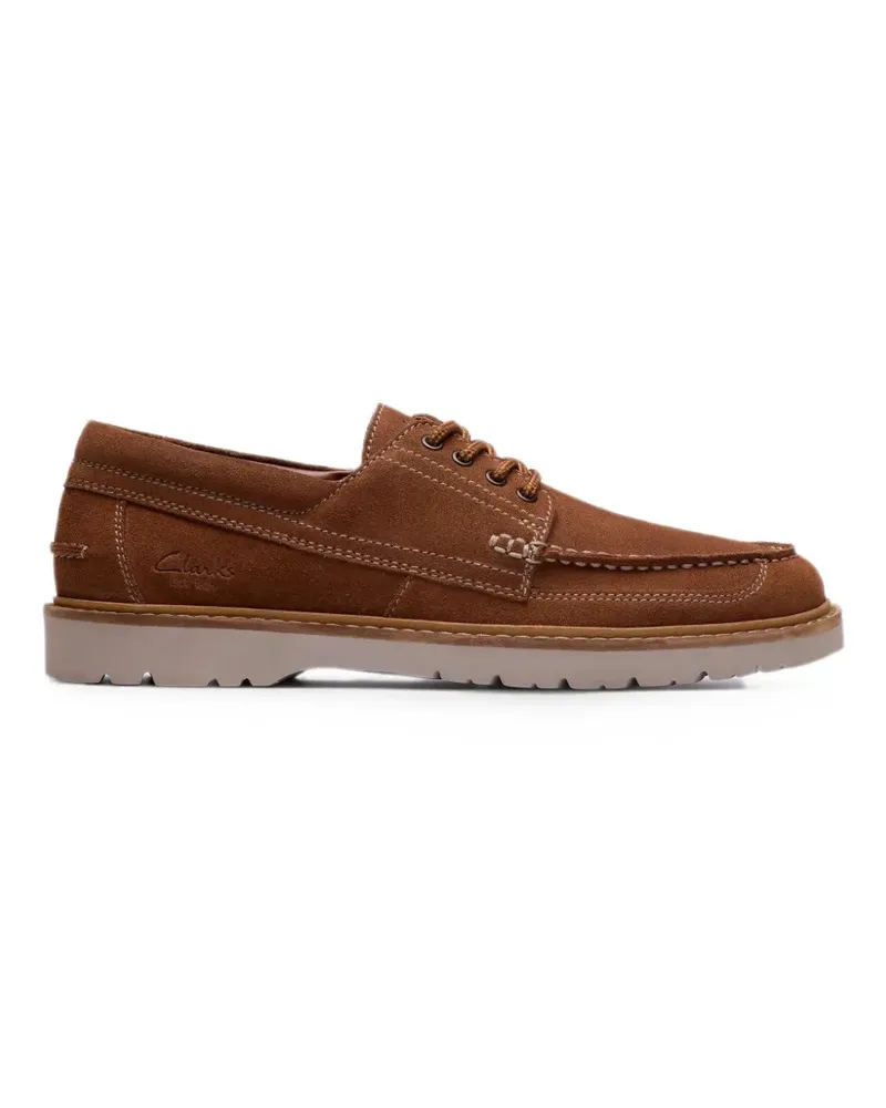 Clarks Weltridge Moc Segelschuhe aus Wildleder - Braun Braun