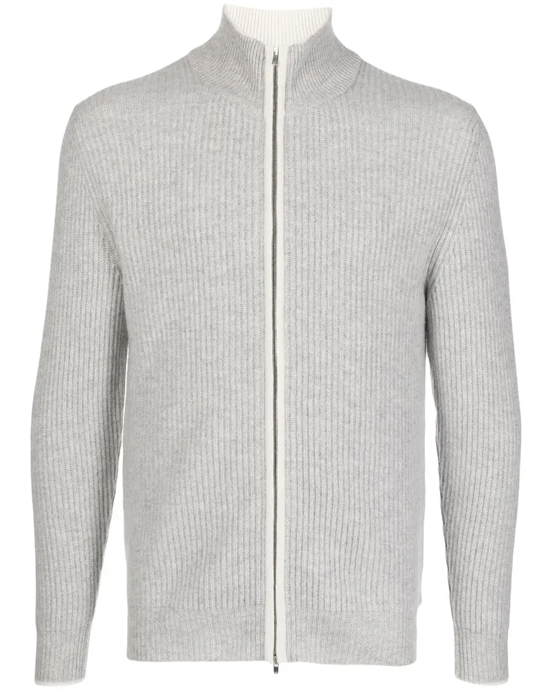 N.Peal Gerippter Cardigan - Grau Grau