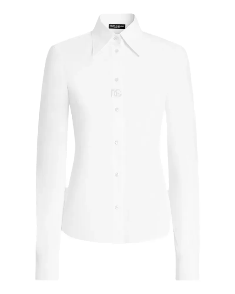Dolce & Gabbana Hemd aus Popeline - Weiß Weiß