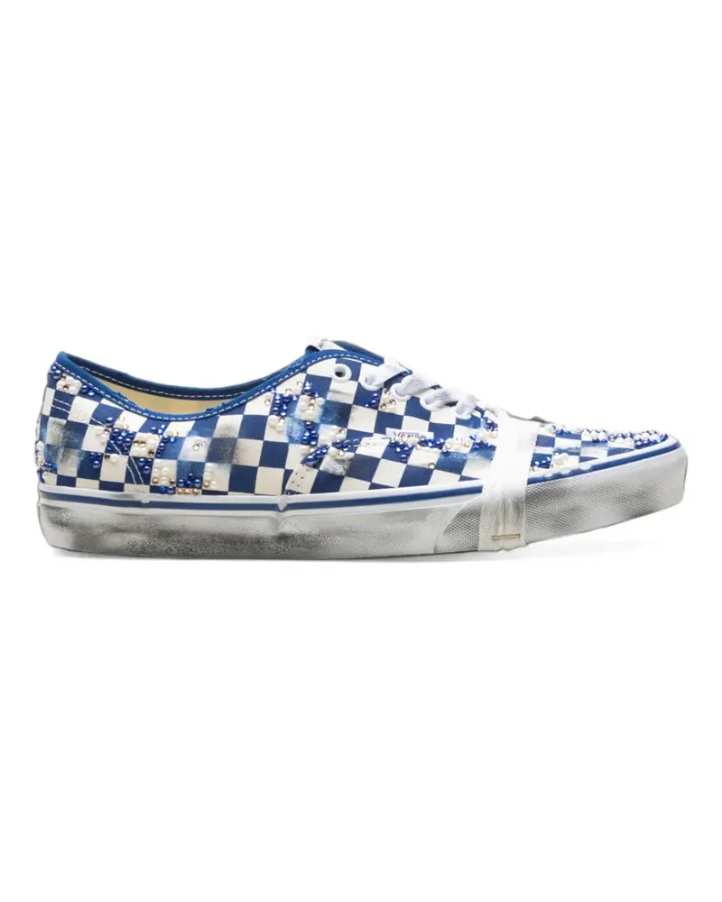 Vans Karierte Authentic Sneakers mit Perlenverzierung - Blau Blau