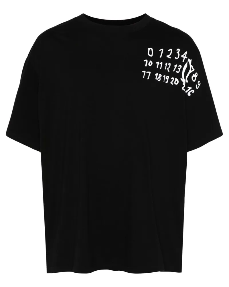 Maison Margiela T-Shirt mit Print - Schwarz Schwarz