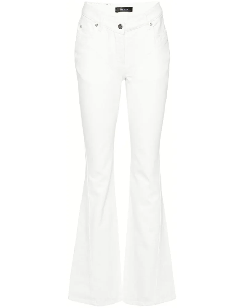 Thierry Mugler Ausgestellte Jeans mit Nahtdetail - Weiß Weiß