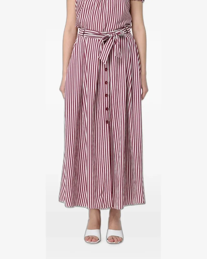 Hanita striped button-front skirt - Rot Rot