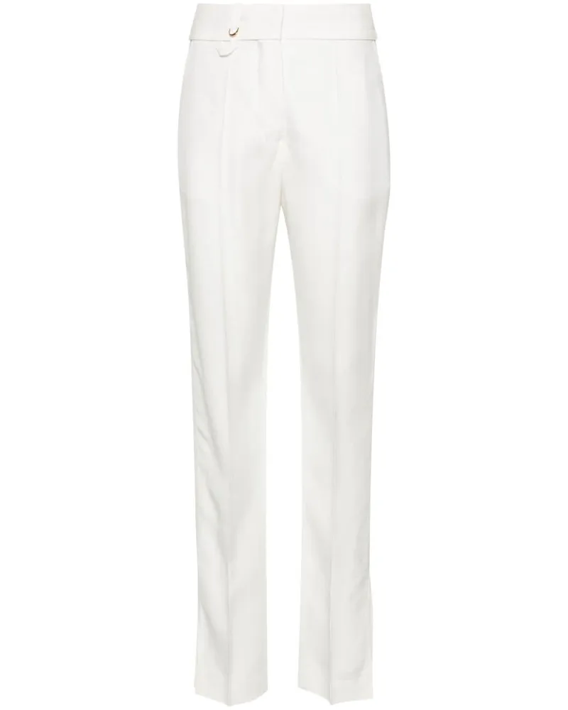 Jacquemus Le Pantalon Tibau Straight-Leg-Hose - Weiß Weiß