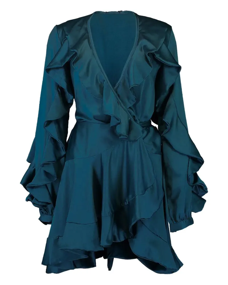Pat Bo Minikleid mit Rüschen - Grün Grün