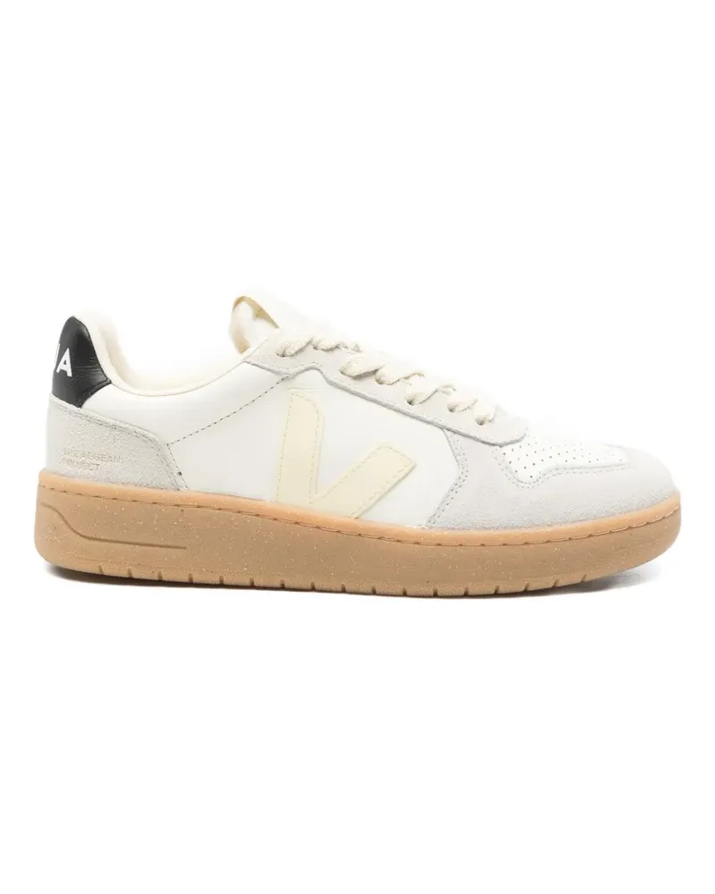 VEJA V-82 suede panelled sneakers - Nude Nude