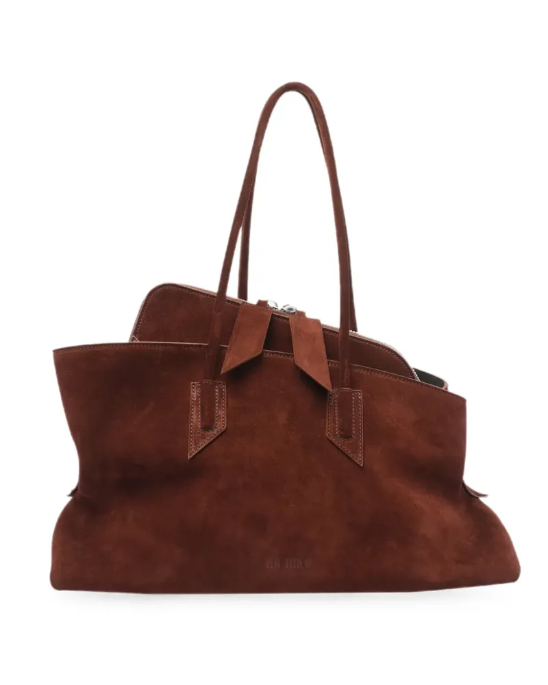 ATTICO La Passeggiata leather shoulder bag - Braun Braun