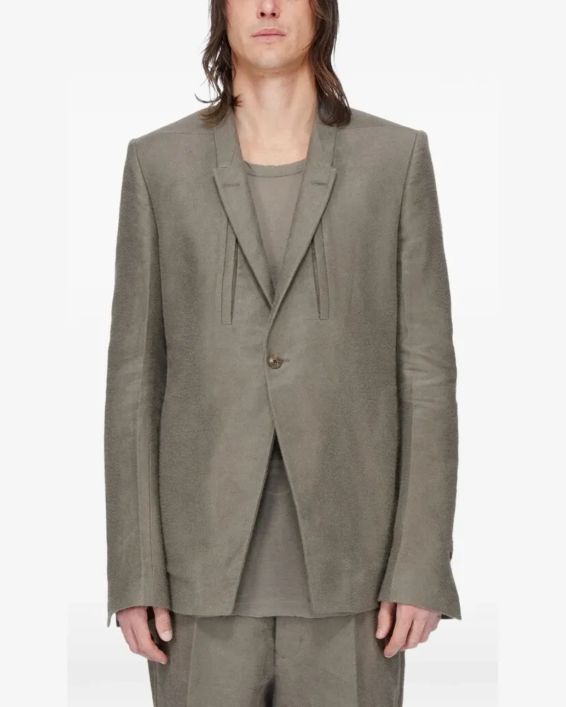 Rick Owens Einreihiges Sakko - Grau Grau