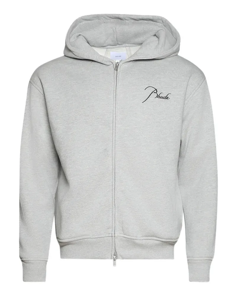 RHUDE Classique zip-up hoodie - Grau Grau