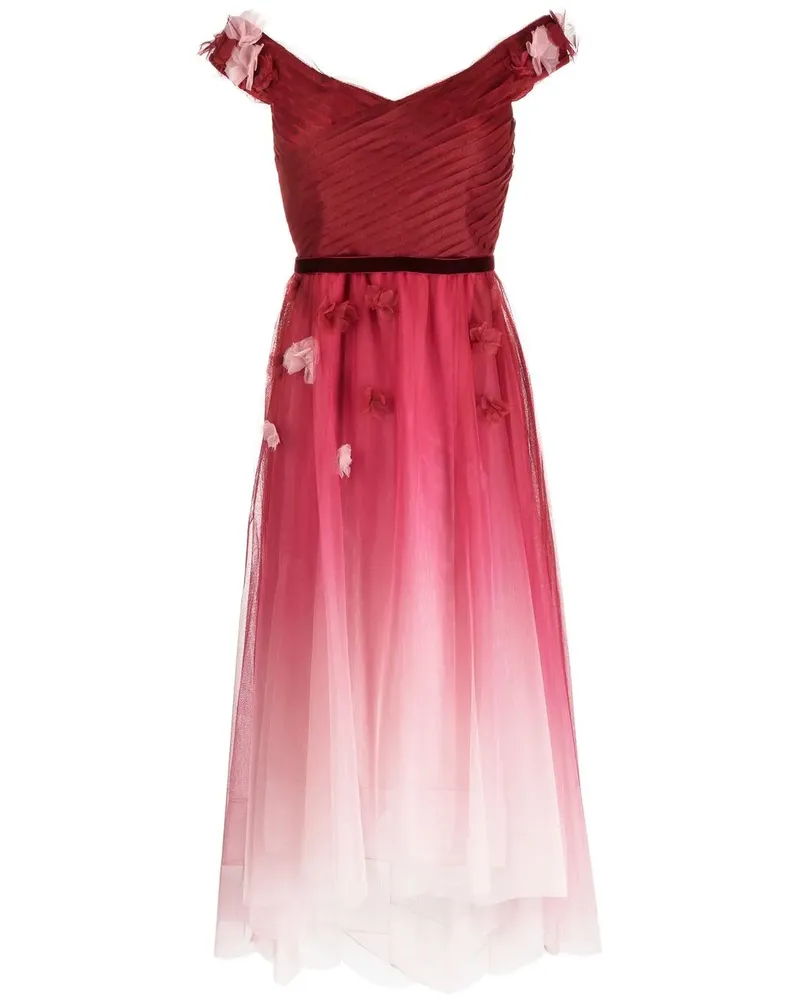 Marchesa Abendkleid mit Muster - Rot Rot