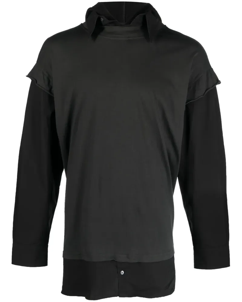 Maison Margiela Langarmshirt im Layering-Look - Schwarz Schwarz