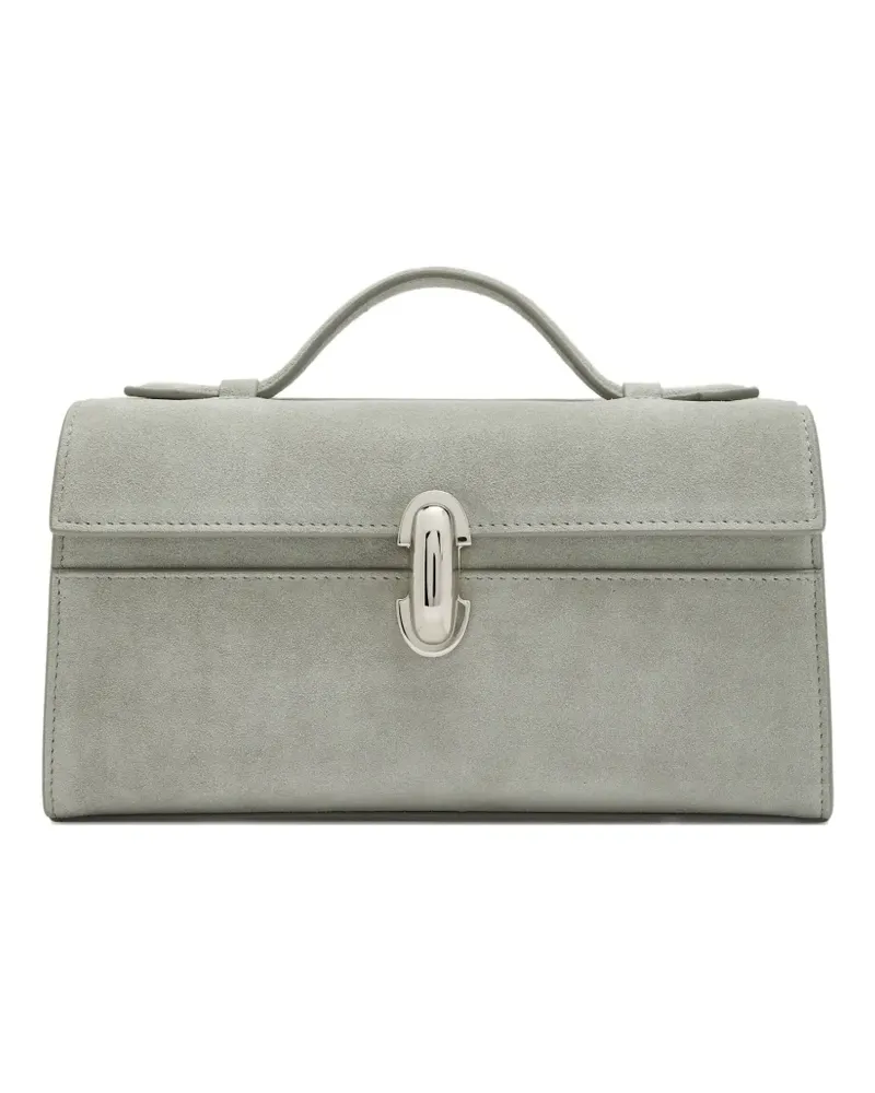 SAVETTE Symmetry suede tote bag - Grau Grau