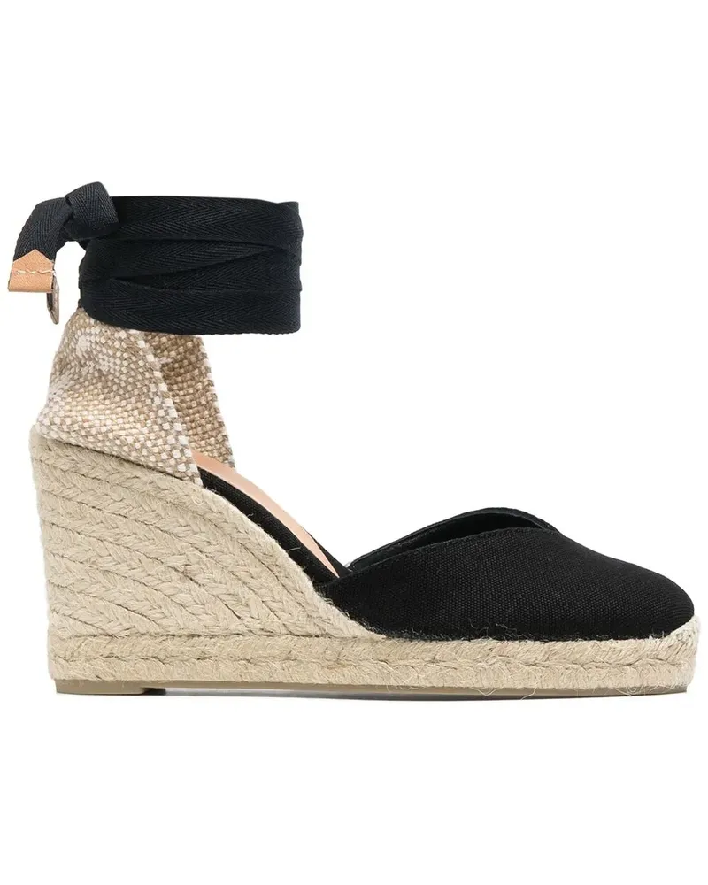 Castañer Espadrilles mit Schnürung - Schwarz Schwarz