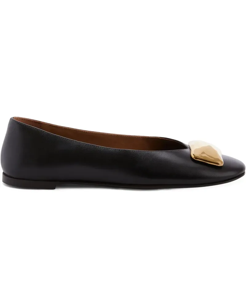 Giuseppe Zanotti Georgia Stone Ballerinas - Schwarz Schwarz