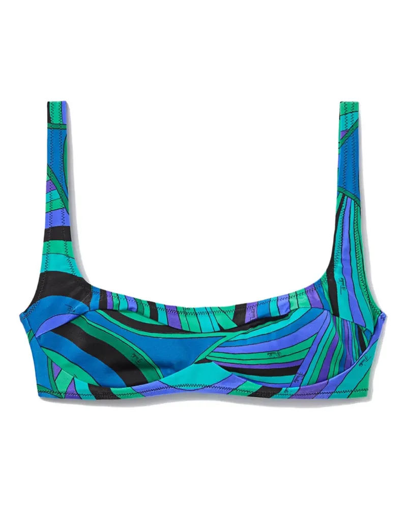 Emilio Pucci Bikinioberteil mit Print - Blau Blau