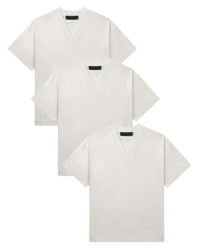 Fear of God T-Shirts mit V-Ausschnitt (3er-Set) - Weiß Weiß