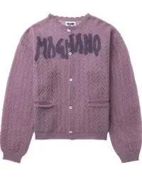 Magliano Cardigan in Pointelle-Strick mit Logo-Print Rosa