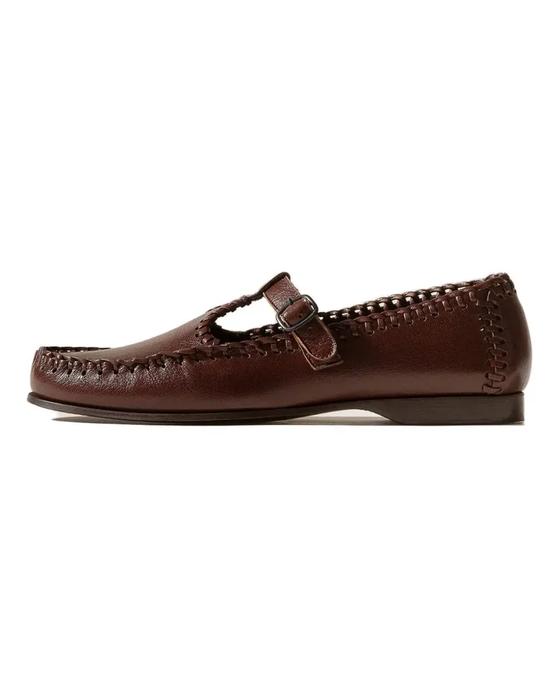 HEREU ALCOVER SUPPLE SHINY Loafer mit T-Riemen - Braun Braun