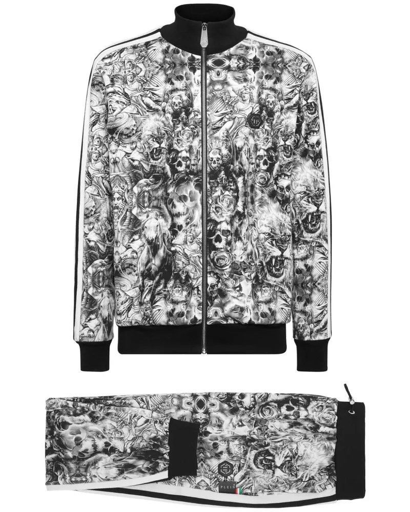 Philipp Plein Jogginghose mit Tattoo Koi-Print - Schwarz Schwarz