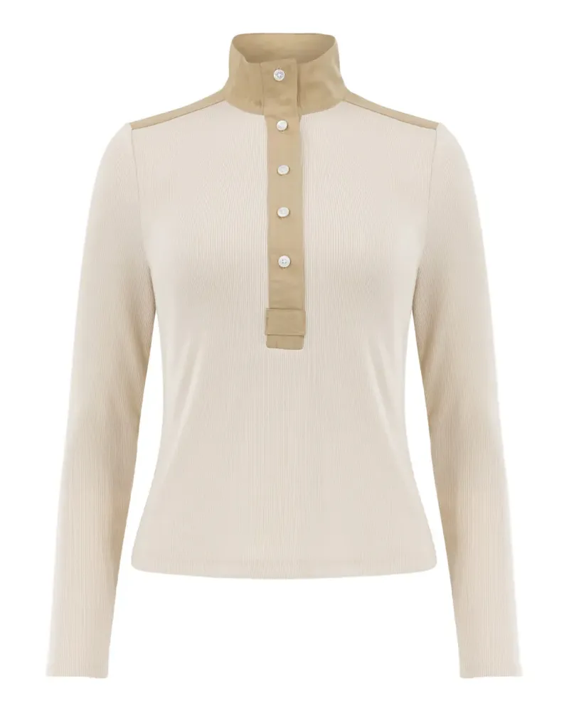 Veronica Beard Reynart Pullover mit Knopfdetail - Nude Nude
