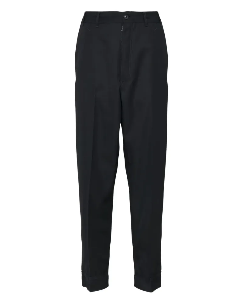 Maison Margiela Hose mit Bügelfalten - Schwarz Schwarz