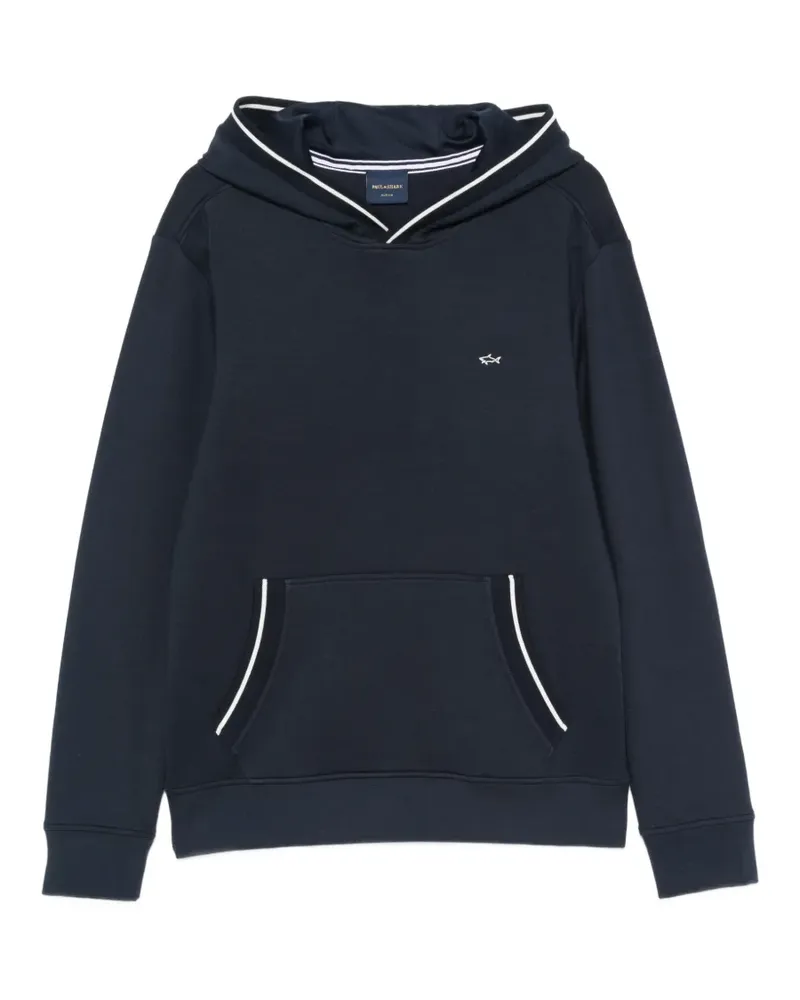 Paul & Shark Hoodie mit Logo-Stickerei - Blau Blau