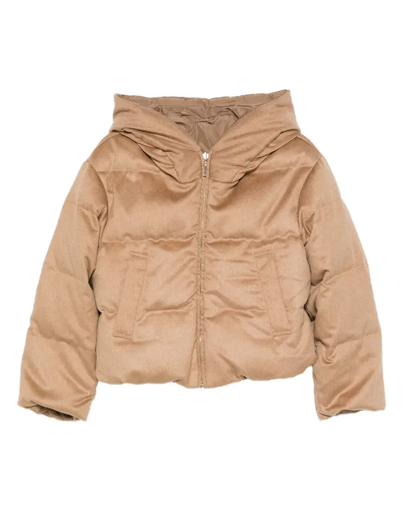 Max Mara Gefütterte Kapuzenjacke - Braun Braun