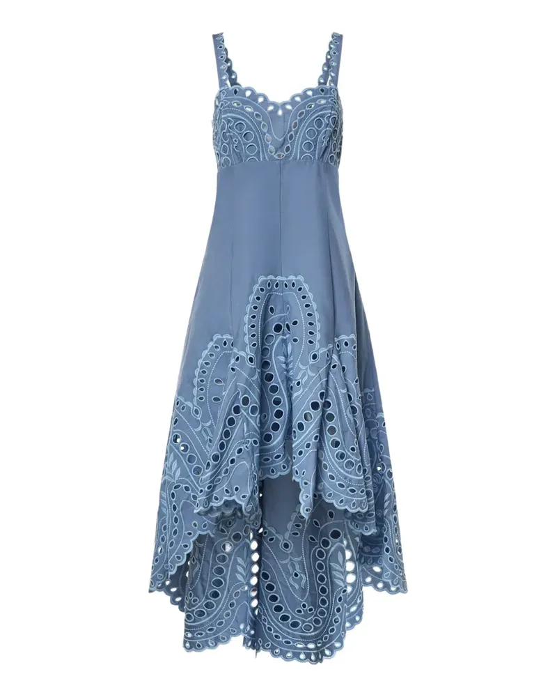 Charo Ruiz Caspian broderie-anglaise asymmetric dress - Blau Blau