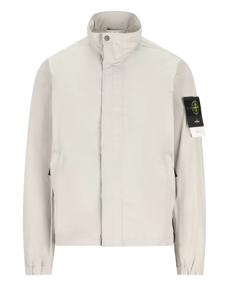 Stone Island high-neck patch jacket - Grau Grau