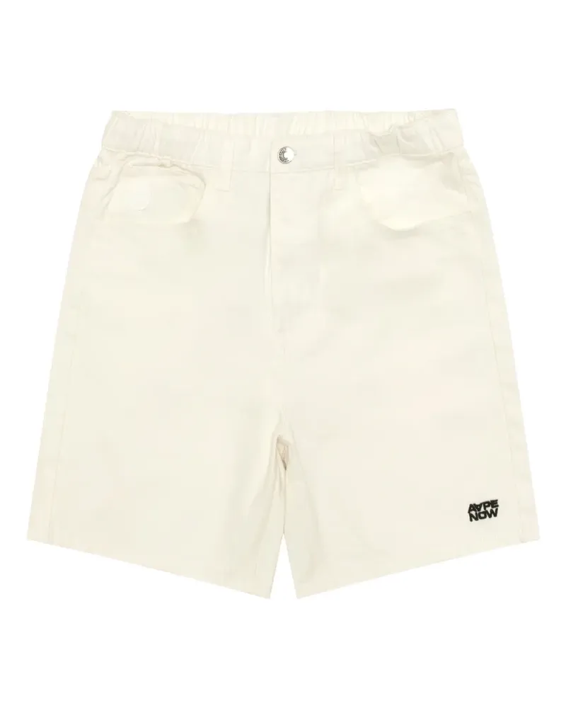 BAPE embroidered shorts - Nude Nude