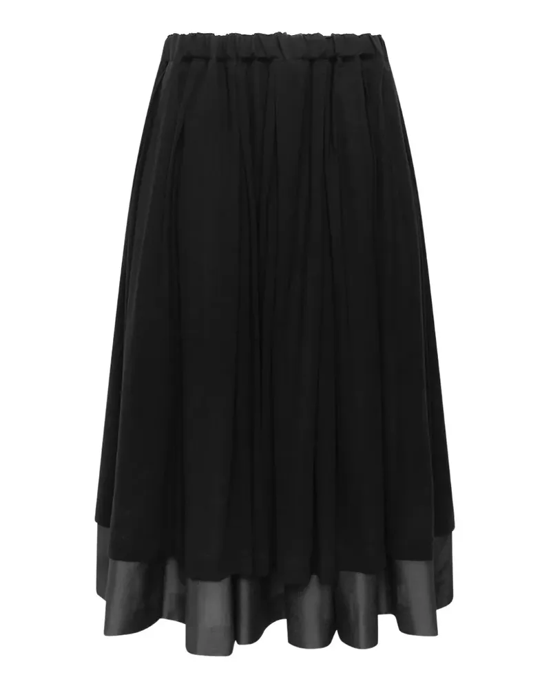 Comme des Garçons pleated drawstring midi skirt - Schwarz Schwarz