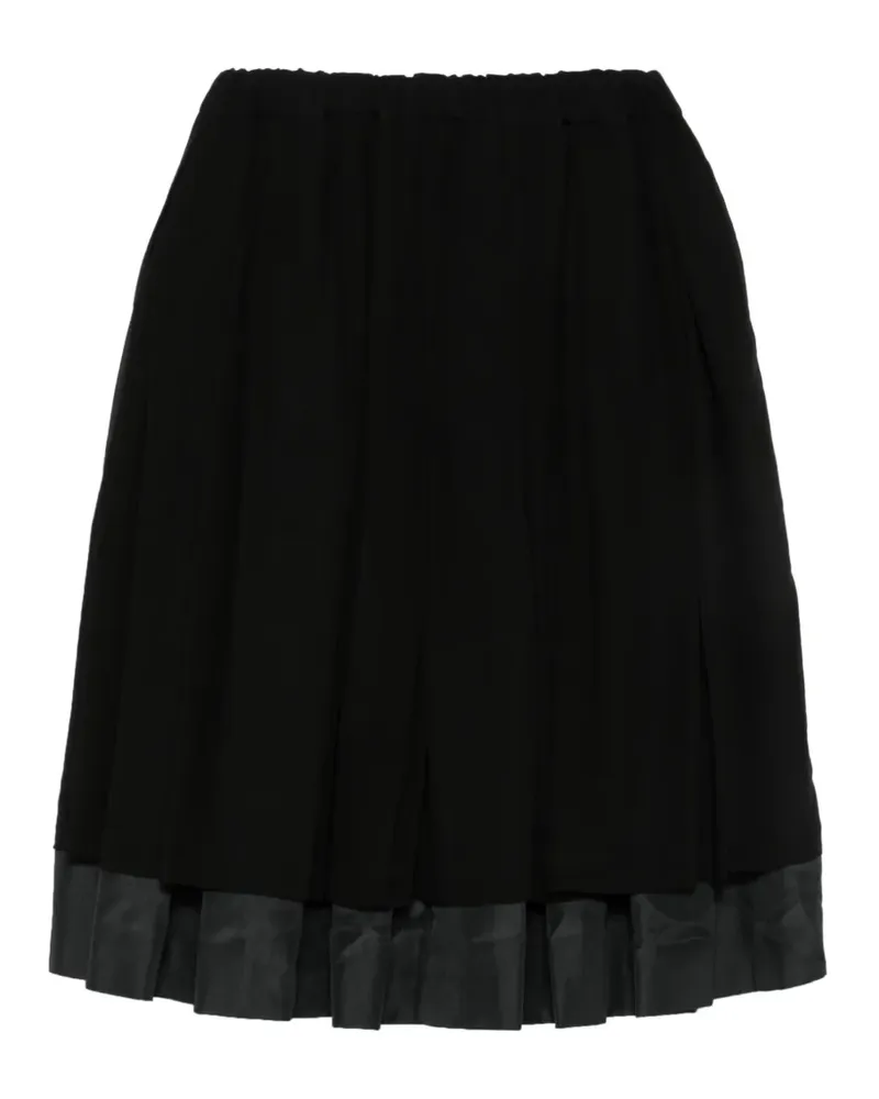 Comme des Garçons Faltenrock im Layering-Look - Schwarz Schwarz