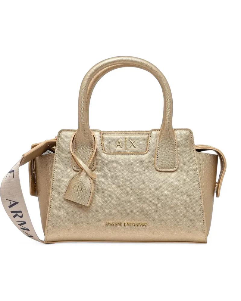 Armani Exchange logo-plaque cross-body bag - Gold Gold