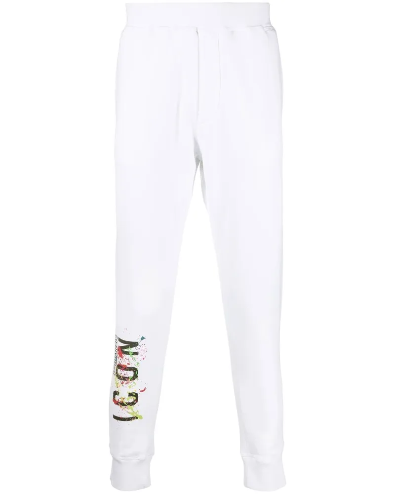 Dsquared2 Hose mit "Icon"-Print - Weiß Weiß