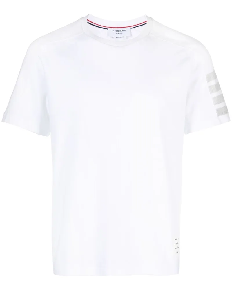 Thom Browne T-Shirt mit Streifen Weiß