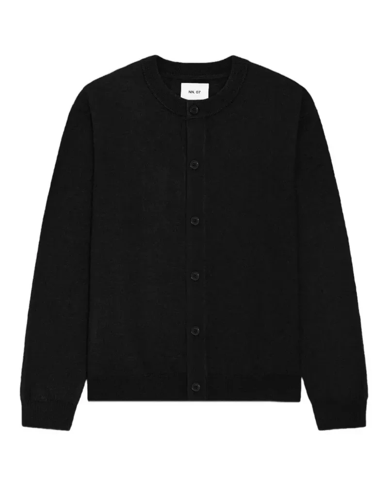 NN 07 Jasper boiled wool cardigan - Schwarz Schwarz