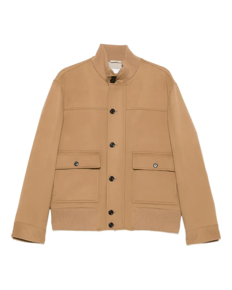 LARDINI Geknöpfte Jacke mit geripptem Saum - Nude Nude