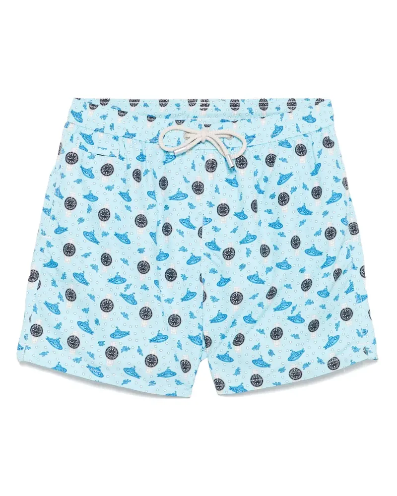 MC2 Saint Barth Lightning Micro Fantasy Badeshorts - Blau Blau